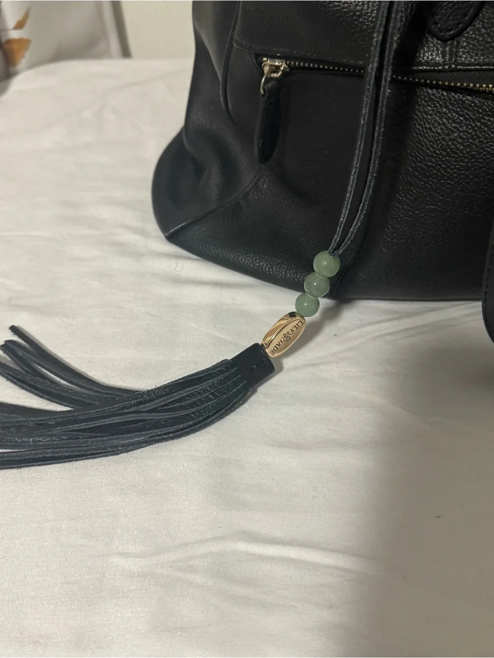 Lily Jade Rosie Stylish Black Baby Diaper Bag Gold Hardware Missing Long Strap